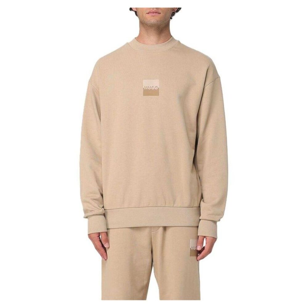 Hugo Mens Logo Drop  Regular Sweatshirt / Medium Beige